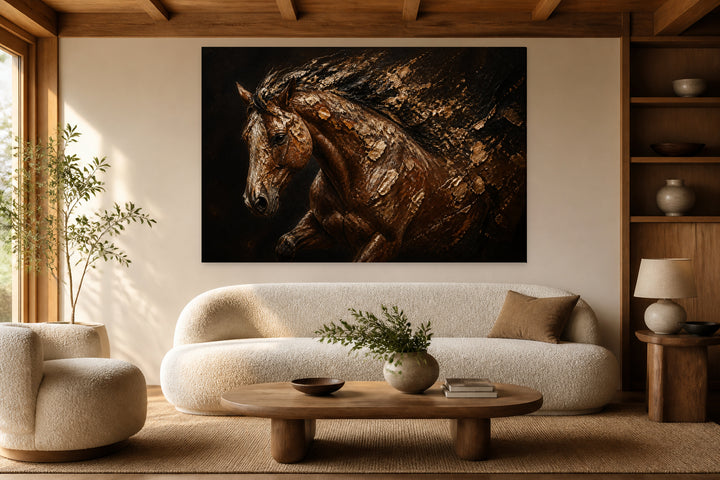 Golden brown horse – interior view 1