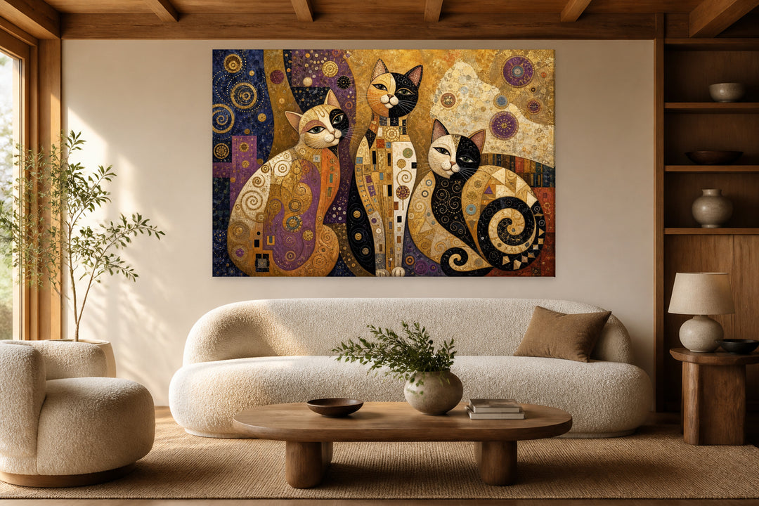 Cats - Klimt - 3 Piece set – interior view 1