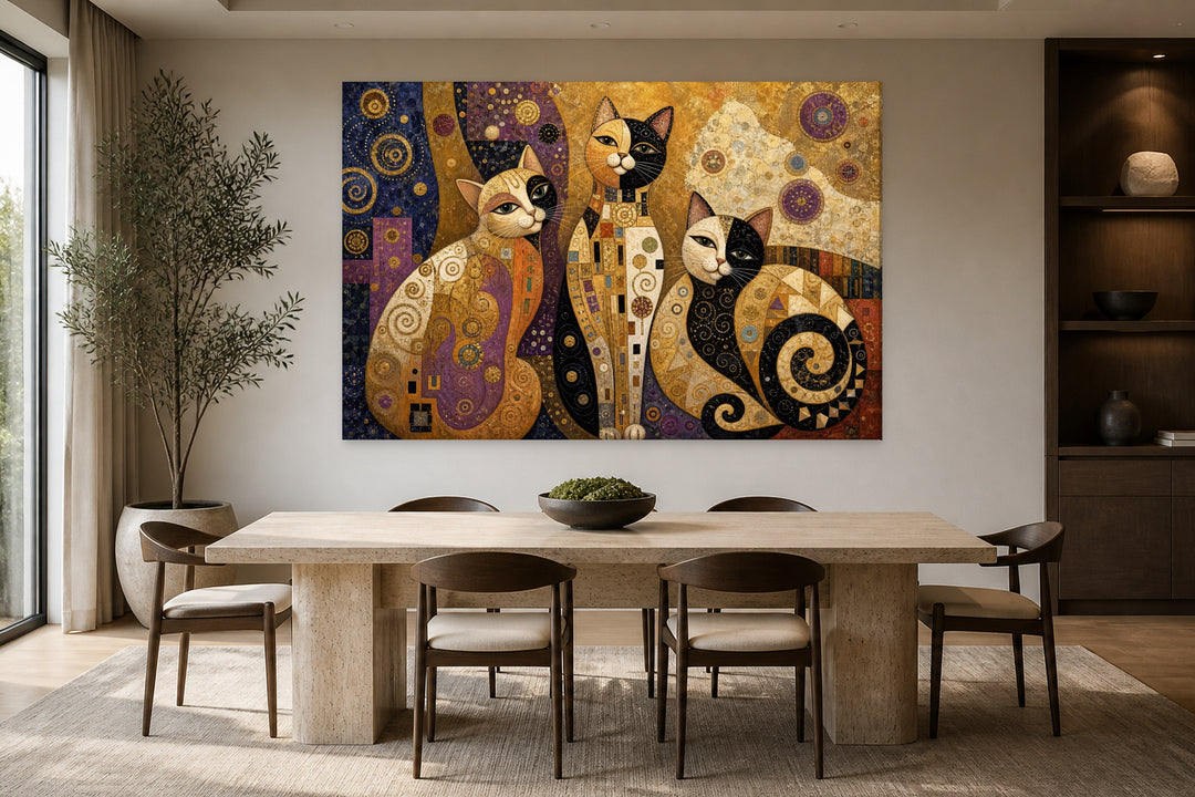 Cats - Klimt - 3 Piece set – interior view 2