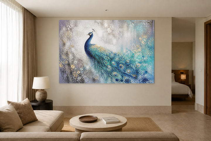 Peacock on canvas – interior view 2