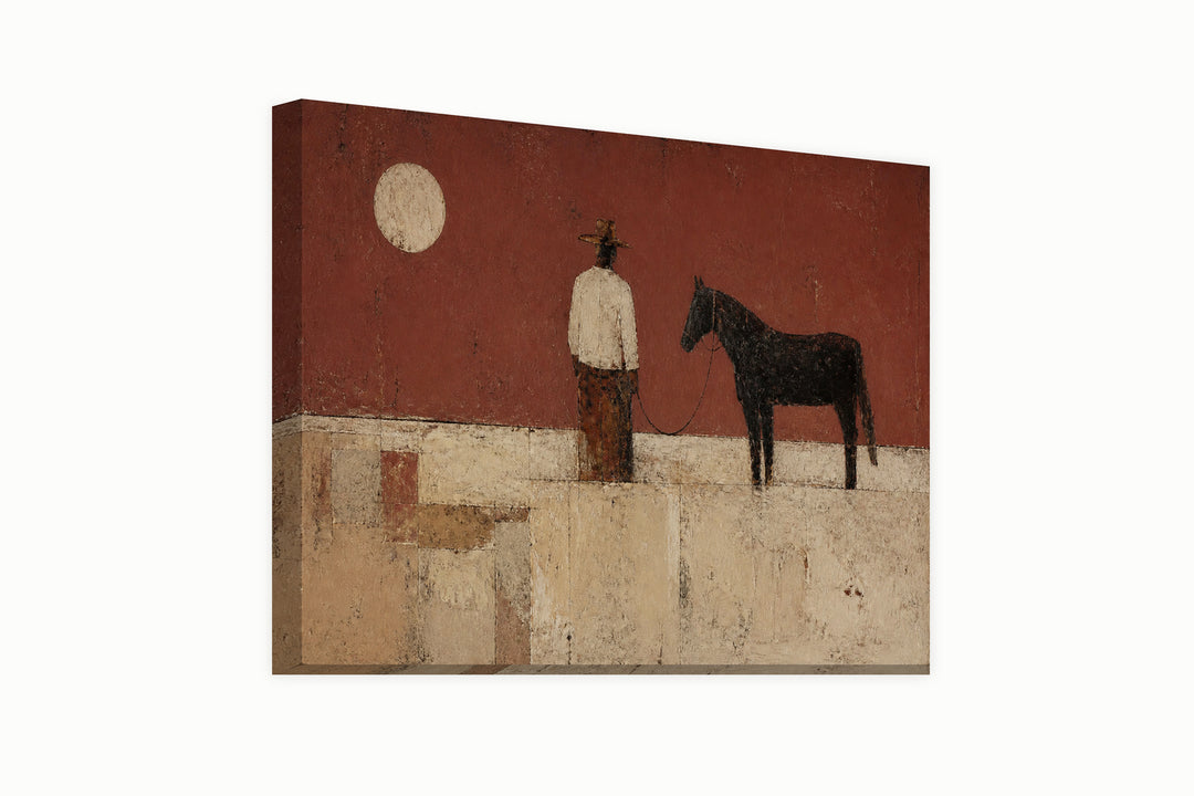 Uomo, Cavallo, Orizzonte – front view