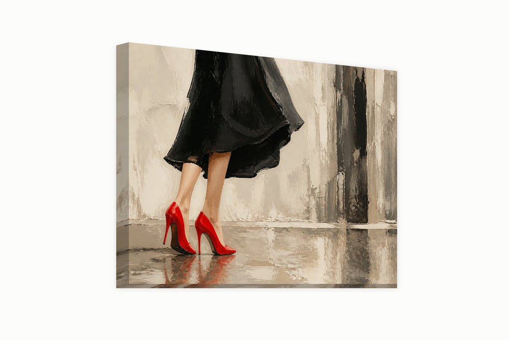 Woman's red heel – front view