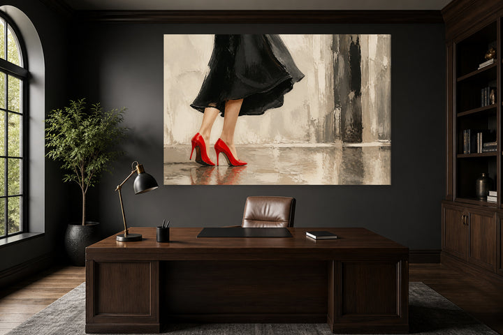 Woman's red heel – interior view 1
