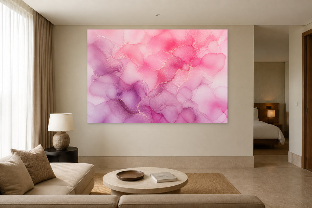 Watercolor explosion of pink and lilac – interior view 3