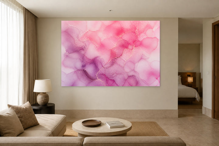 Watercolor explosion of pink and lilac – interior view 3