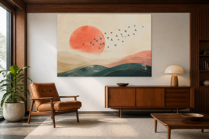 Sole rosso e volo d'uccelli – interior view 2