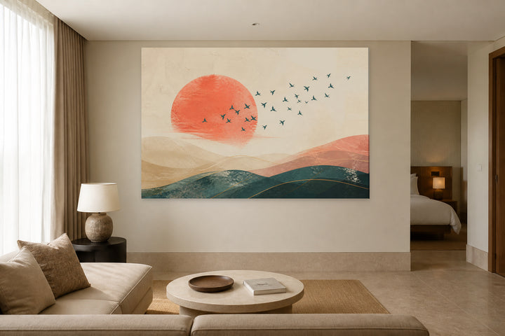 Sole rosso e volo d'uccelli – interior view 3