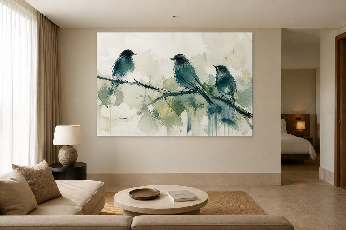 Sketch of three birds