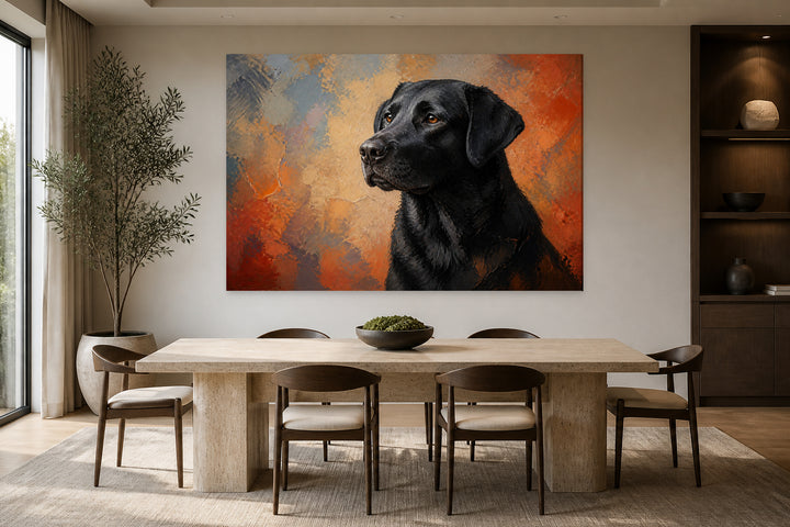 Portrait black labrador – interior view 2