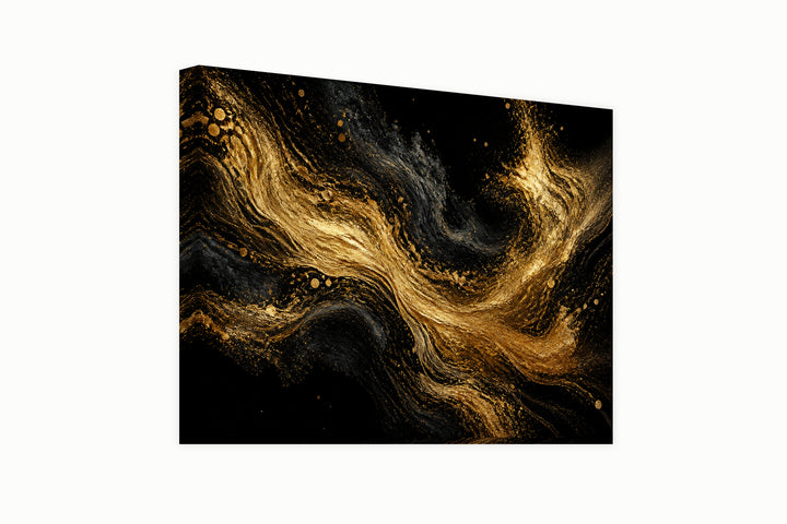 Gold and black wave – front view