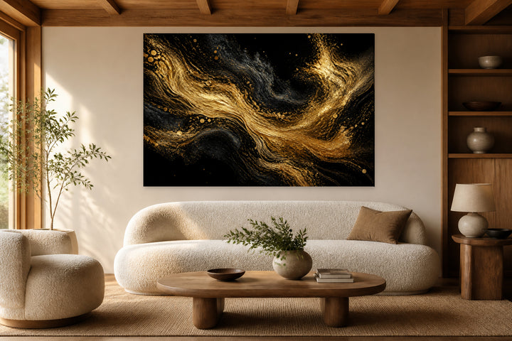 Gold and black wave – interior view 1