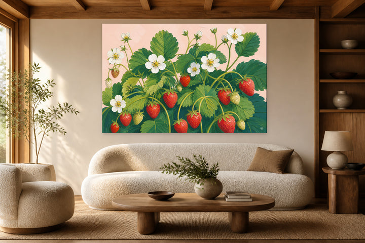 Strawberries with flower – interior view 1