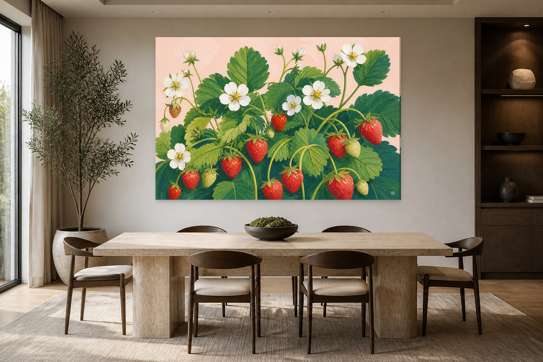 Strawberries with flower – interior view 2