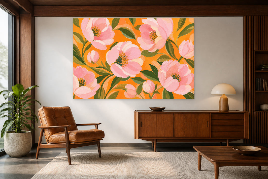 Pink flowers - Italy – interior view 2