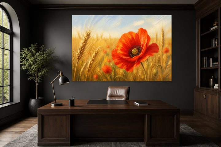 Poppy in wheat – interior view 1