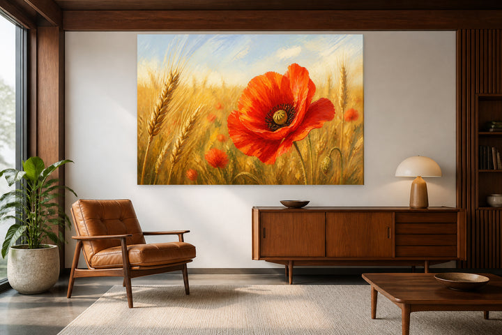 Poppy in wheat – interior view 2