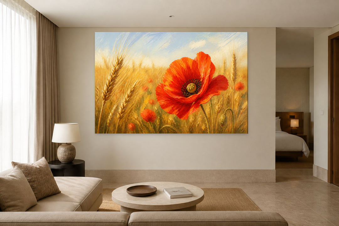 Poppy in wheat – interior view 3
