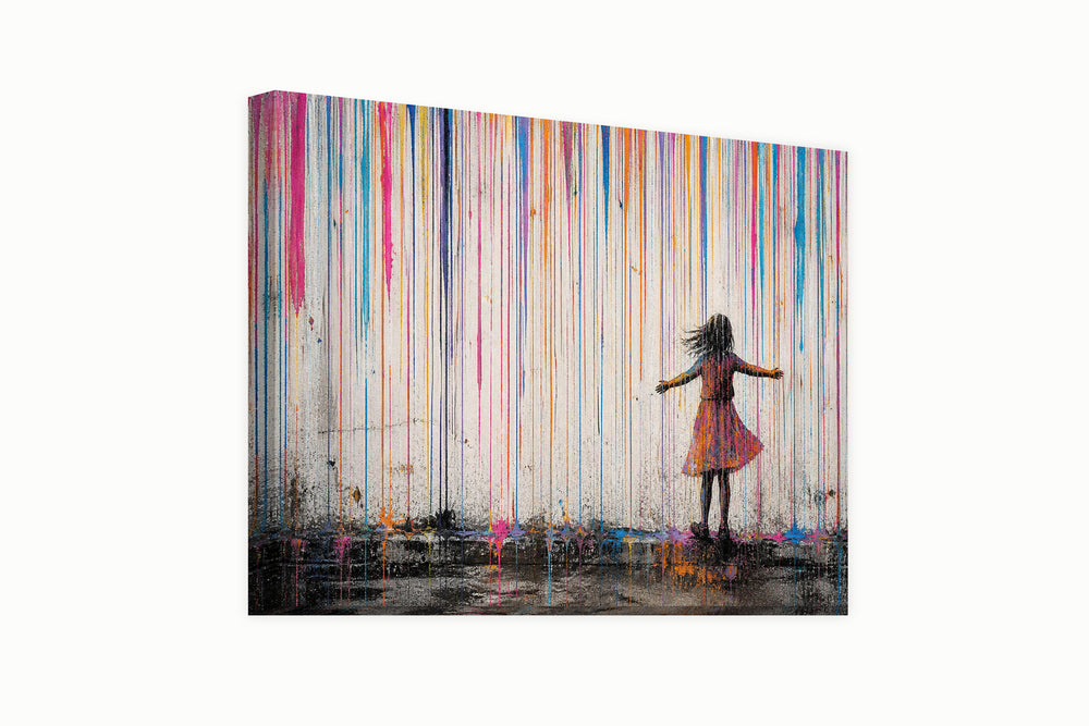 Rainbow rain – front view