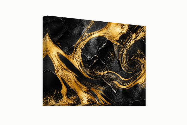 Astract golden marble – front view
