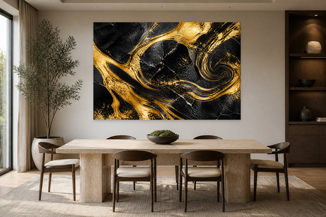 Astract golden marble – interior view 2