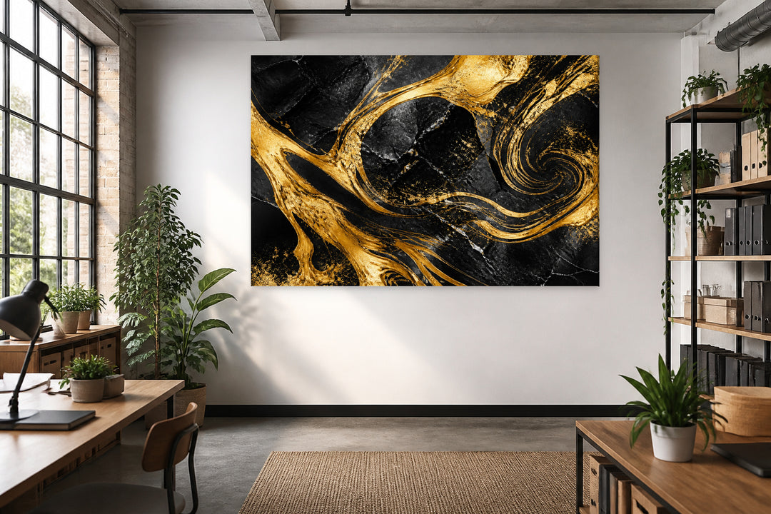 Astract golden marble – interior view 3