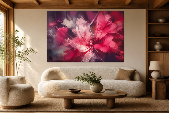 Modern pink flower – interior view 1