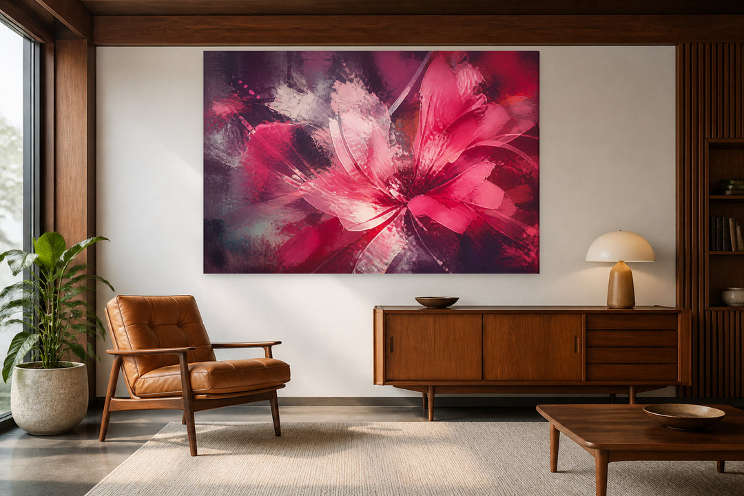 Modern pink flower – interior view 2