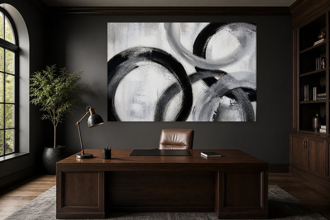 Black and gray circles – interior view 1