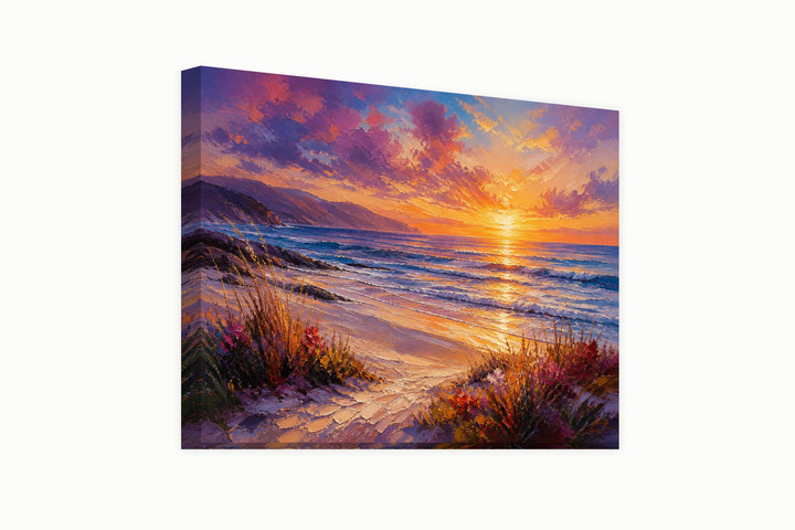 Sunset on the beach – front view