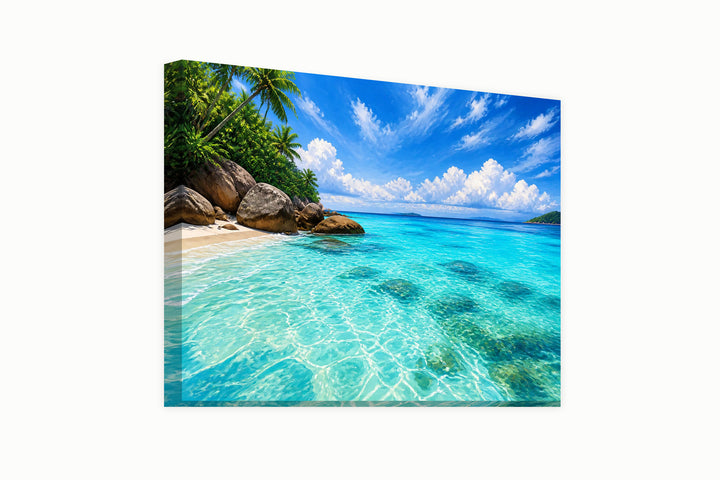 Crystal clear water – front view