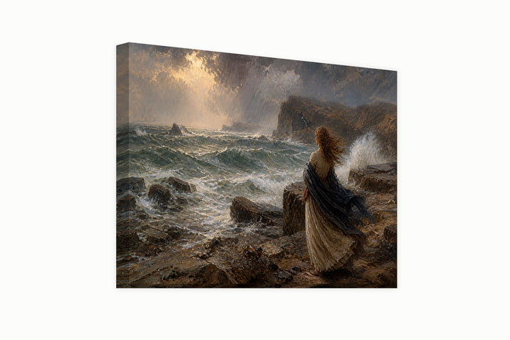 Miranda and the storm - John William Waterhouse – front view