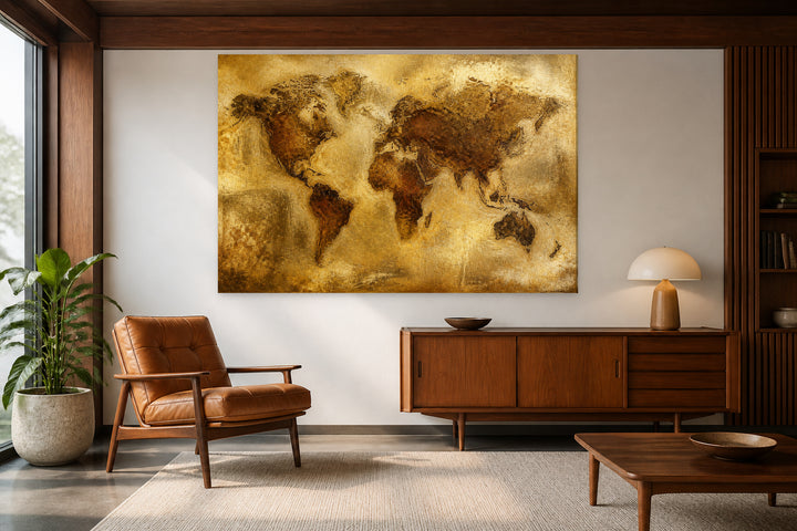 Vintage world map – interior view 2