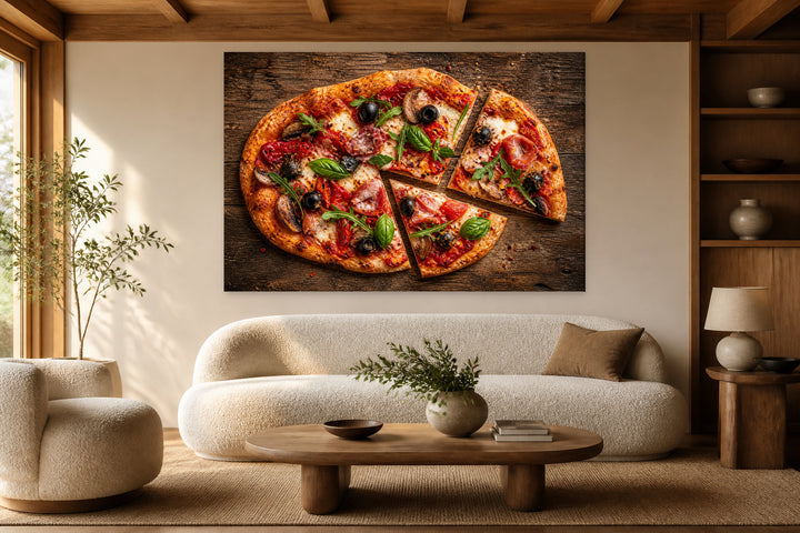 Sliced pizza – interior view 1