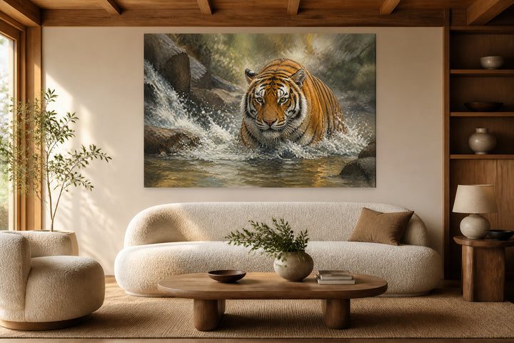 Tiger in water – interior view 1