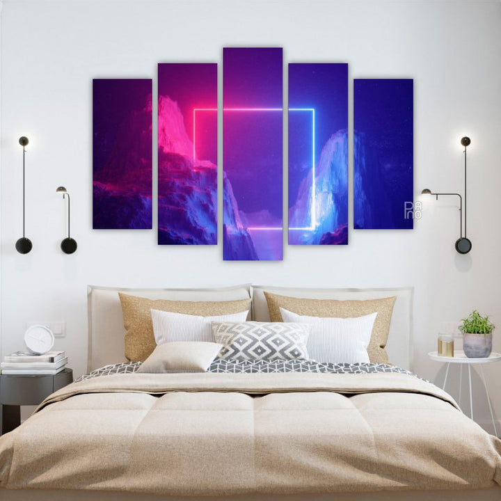 Neon frame painting
