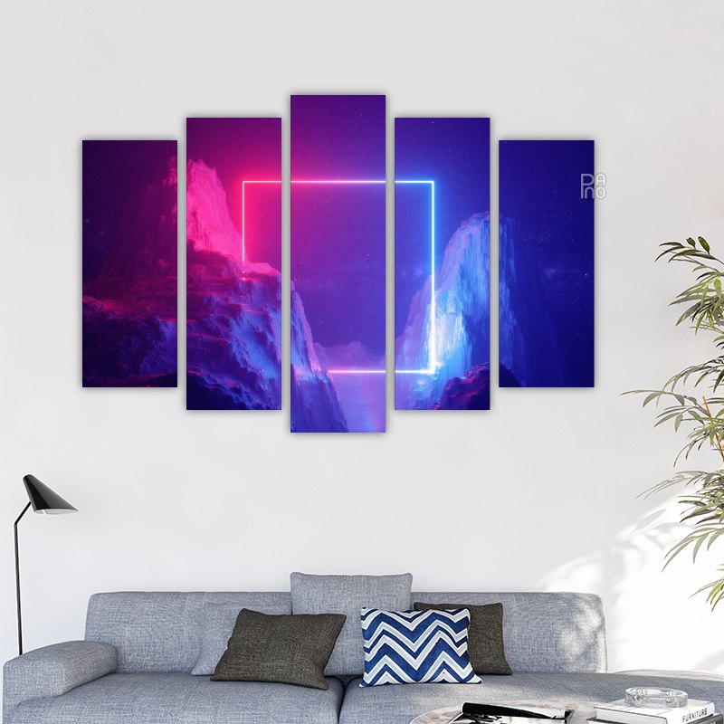 Neon frame painting