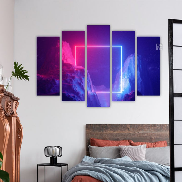 Neon frame painting