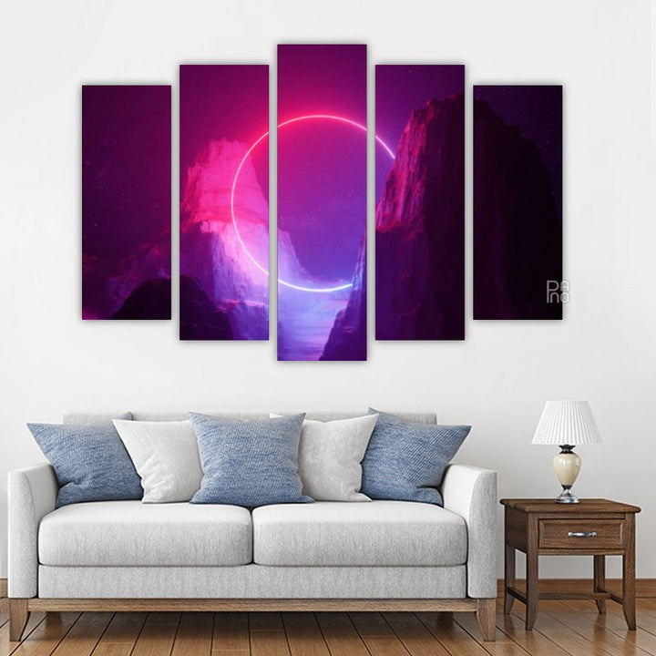 Glowing round frame