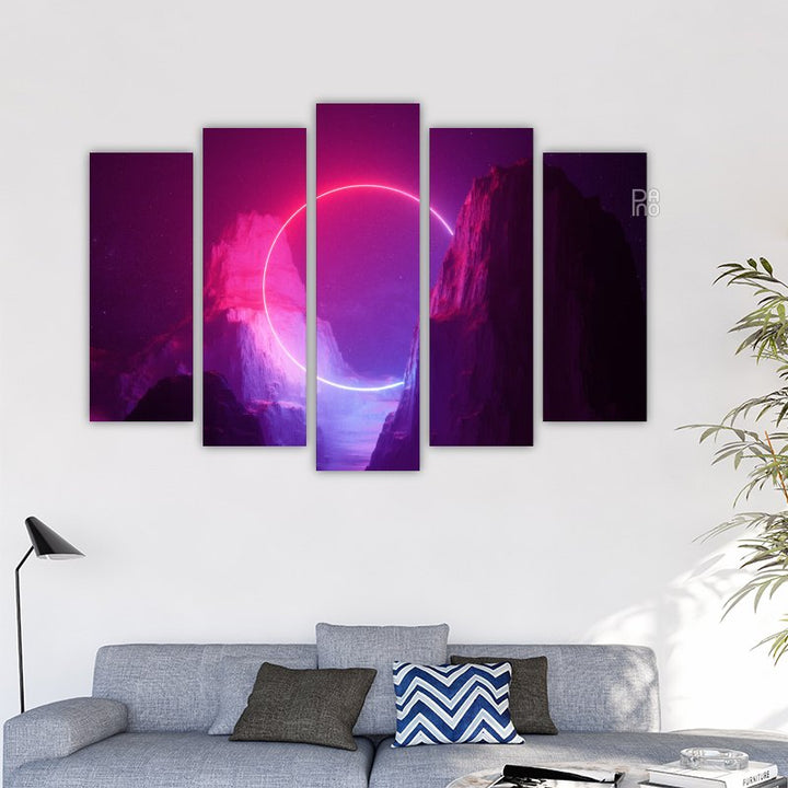 Glowing round frame