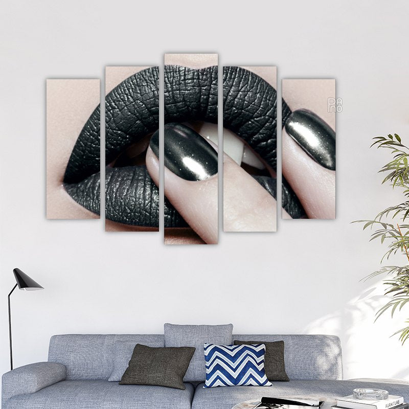 Gray metallic lips