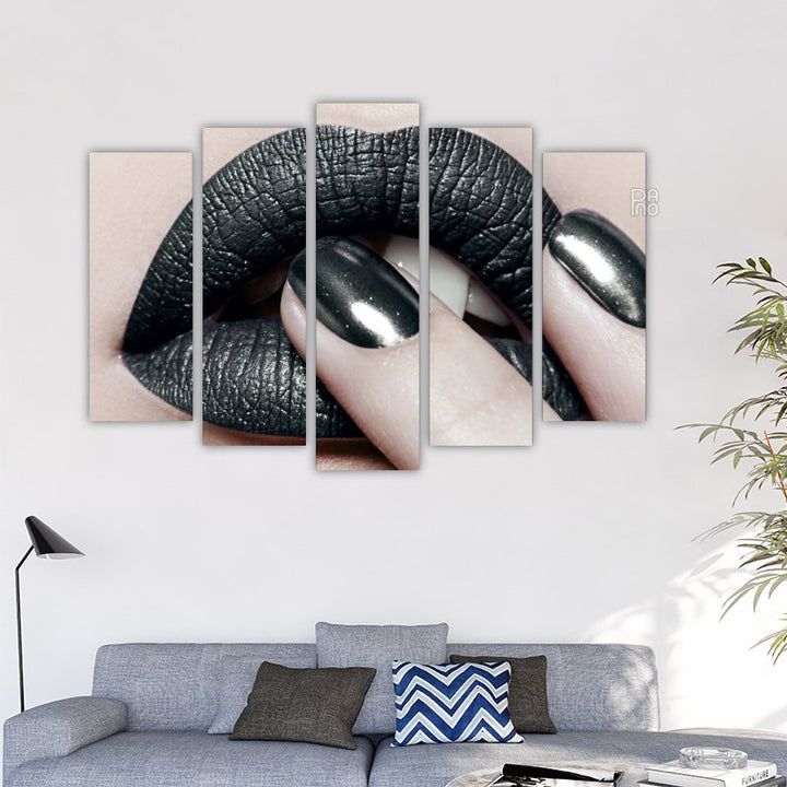 Gray metallic lips