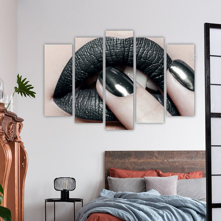Gray metallic lips