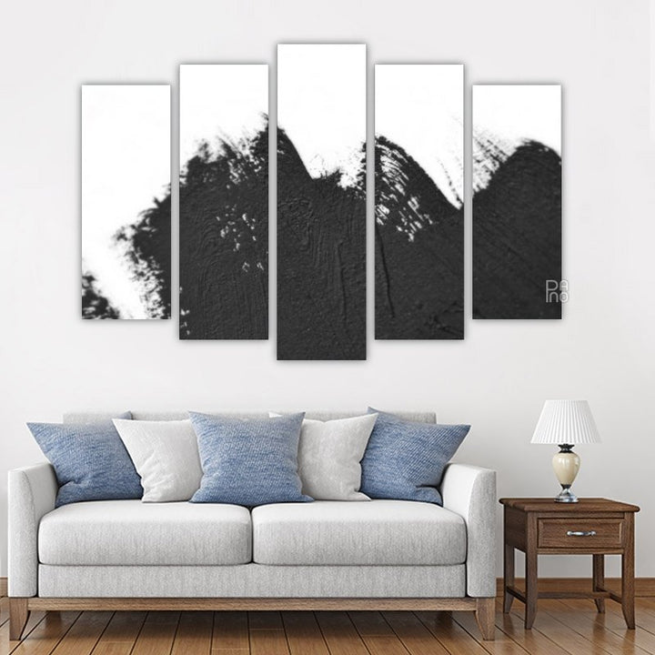 Black oil paint on white paper