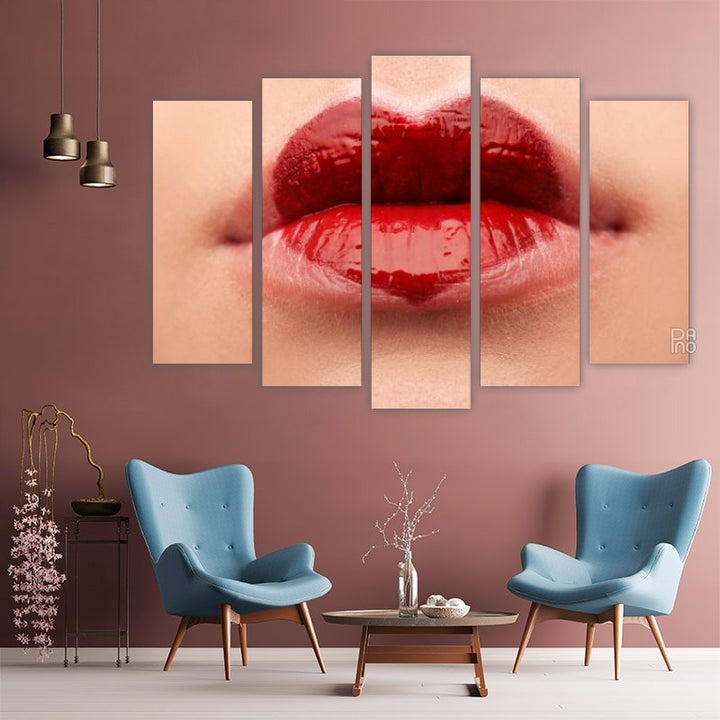 Heart-shaped lips
