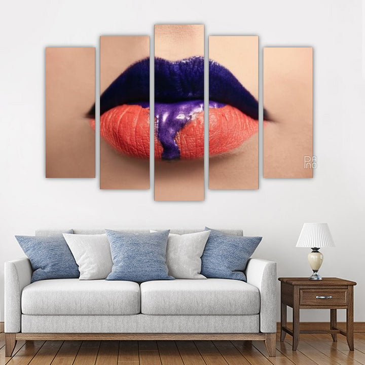 Close-up portrait of lips