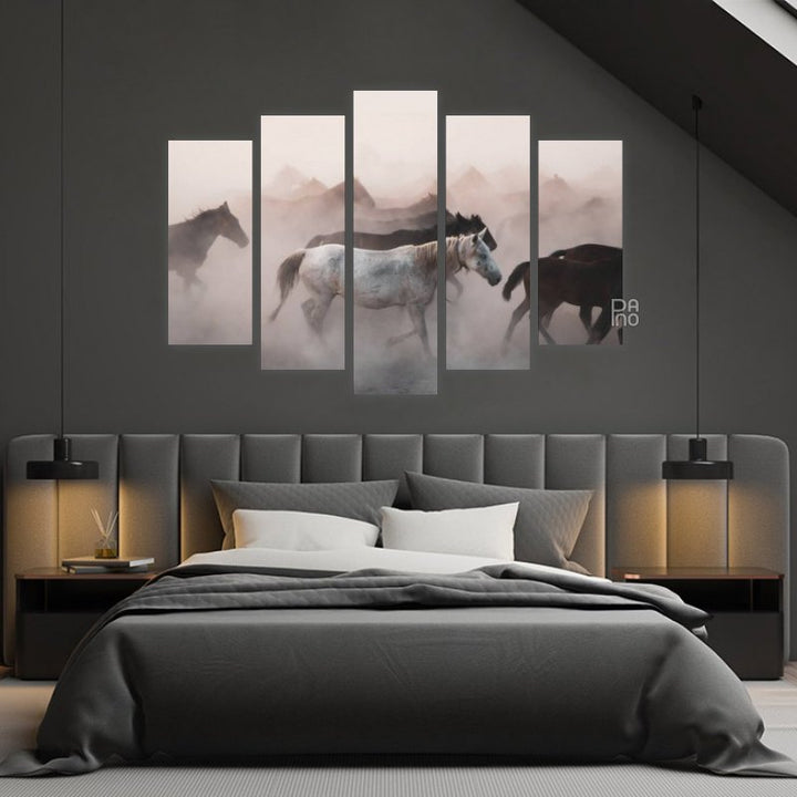 Wild horses in the desert