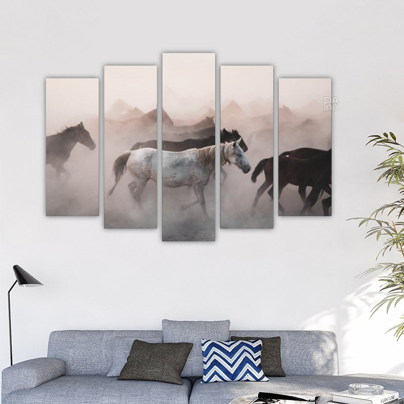 Wild horses in the desert