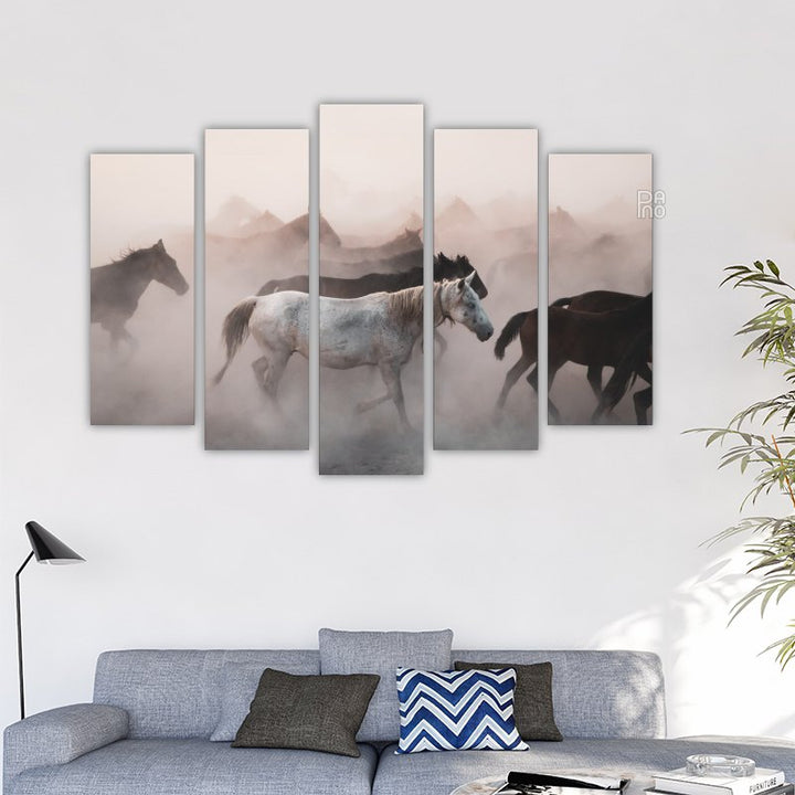 Wild horses in the desert