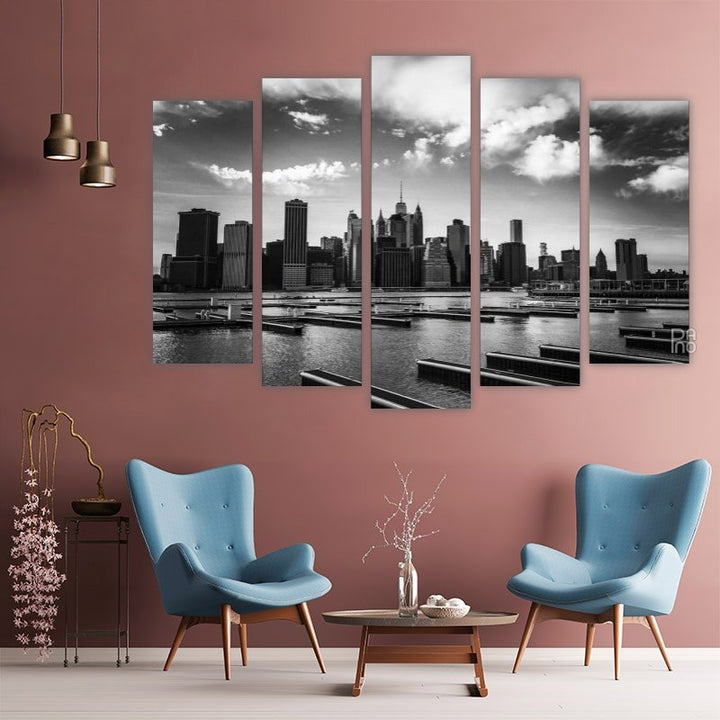 Manhattan Buildings in Retro Style