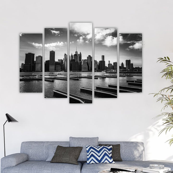 Manhattan Buildings in Retro Style